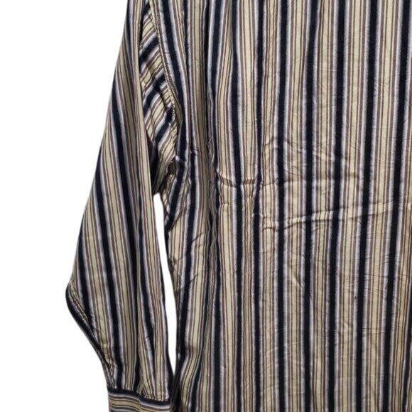 Tommy Bahama Striped Silk Button-Down Luxury Men's Shirt Large - Picture 12 of 12